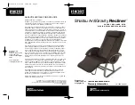 HoMedics Shiatsu AntiGravity Recliner AG-3000 Instruction Manual And  Warranty Information preview