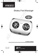 HoMedics SHIATSU FOOT MASSAGER FM-S-2EU Instruction Manual предпросмотр