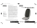 HoMedics Shiatsu Plus SBM-300 Instruction Manual And  Warranty Information preview