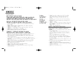 Preview for 2 page of HoMedics Shiatsu Plus SBM-300 Instruction Manual And  Warranty Information