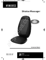 HoMedics Shiatsu  SBM-210HA-2EU Instruction Manual preview