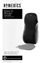 HoMedics Shiatsu XL MCS-755H-AU Instruction Manual And  Warranty Information preview