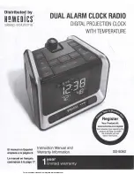 HoMedics Sleep Solutions SS-5050 Instruction Manual And  Warranty Information предпросмотр