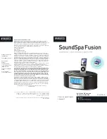 Предварительный просмотр 1 страницы HoMedics SoundSpa Fusion SS-6510BLK Instruction Manual And Warranty