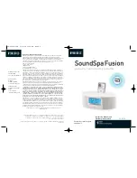 HoMedics SoundSpa Fusion Instruction Manual предпросмотр