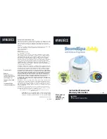 Preview for 1 page of HoMedics SoundSpa Lullaby with Picture Projection SS-3000 Instruction Manual And Warranty