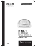 Preview for 1 page of HoMedics SoundSpa Rejuvenate SS-2025 Instruction Manual