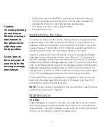 Preview for 4 page of HoMedics SP-100H-CA Instruction Manual And  Warranty Information