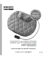 Предварительный просмотр 1 страницы HoMedics SP-129HJ Instruction Manual And  Warranty Information