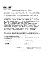 Предварительный просмотр 13 страницы HoMedics SP-129HJ Instruction Manual And  Warranty Information