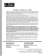 Предварительный просмотр 22 страницы HoMedics SP-135HJ Instruction Manual And  Warranty Information