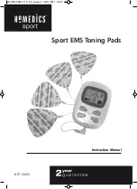 Preview for 1 page of HoMedics Sport EMS Toning Pads Instruction Manual