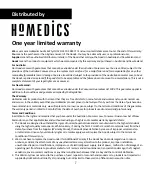 Preview for 7 page of HoMedics Therapist Select Plus Instruction Manual And  Warranty Information