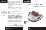 HoMedics TherapistSelect Deluxe SM-200 Instruction Manual And  Warranty Information preview