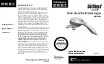 HoMedics Tony Little's Destress HHP-250-TL Instruction Manual And  Warranty Information preview