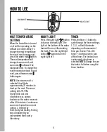 Preview for 8 page of HoMedics TOTALCOMFORT UHE-WM16 Instruction Manual And  Warranty Information