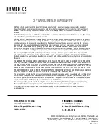 Preview for 14 page of HoMedics TOTALCOMFORT UHE-WM16 Instruction Manual And  Warranty Information