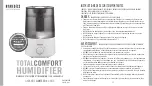 Предварительный просмотр 8 страницы HoMedics TOTALCOMFORT Instruction Manual And  Warranty Information