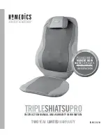 HoMedics Triple Shiatsu Pro Instruction Manual And  Warranty Information предпросмотр