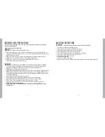 Preview for 2 page of HoMedics UHE-CM65 Instruction Manual And  Warranty Information