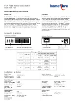 Preview for 1 page of Homefibre OMS 113- 150 User Manual