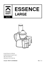 HOMEKRAFT ESSENCE LARGE User Manual preview