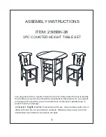 Preview for 1 page of Homelegance Atwood 2505BK-36 Assembly Instructions Manual