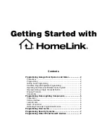 HomeLink Garage Door Openers and Gates Getting Started preview