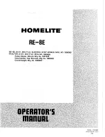 Homelite 1600351 Operator'S Manual preview