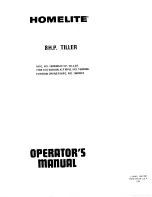 Preview for 1 page of Homelite 1600373 Operator'S Manual