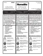 Preview for 1 page of Homelite d825sb UT15152 Operator'S Manual