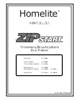 Homelite Easy Reach Parts List предпросмотр