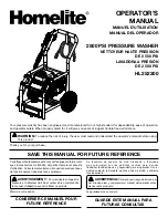 Homelite HL252300 Operator'S Manual предпросмотр