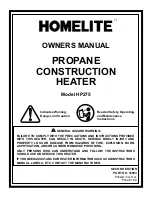 Homelite HP275 Owner'S Manual предпросмотр