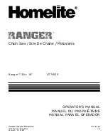 Homelite RANGER UT74020 Operator'S Manual preview