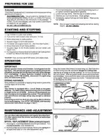 Предварительный просмотр 2 страницы Homelite SX-125 Owner'S Manual