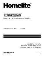 Предварительный просмотр 1 страницы Homelite Timberman UT10910 Operator'S Manual