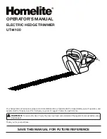 Homelite UT 44100 Operator'S Manual preview