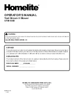 Preview for 16 page of Homelite UT08120D Operator'S Manual