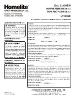 Предварительный просмотр 42 страницы Homelite UT09523 Operator'S Manual