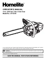 Preview for 1 page of Homelite UT10510 Operator'S Manual