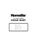 Preview for 1 page of Homelite UT20006 Repair Sheet