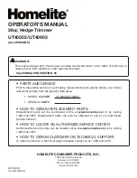 Preview for 18 page of Homelite UT40502 Operator'S Manual