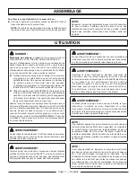 Preview for 34 page of Homelite UT40530 Operator'S Manual