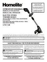 Homelite UT41112B Operator'S Manual предпросмотр