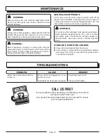 Preview for 12 page of Homelite UT42799 Operator'S Manual