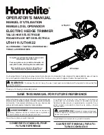 Preview for 1 page of Homelite UT44111 Operator'S Manual