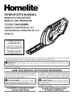 Предварительный просмотр 1 страницы Homelite UT44173 Operator'S Manual