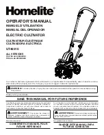 Preview for 1 page of Homelite UT46510 Operator'S Manual