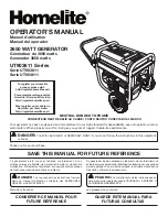 Homelite UT903611 series Operator'S Manual preview